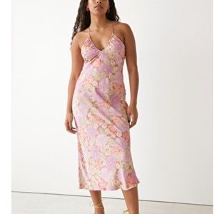 & other stories Printed straps midi dress brand new size 8 no tags